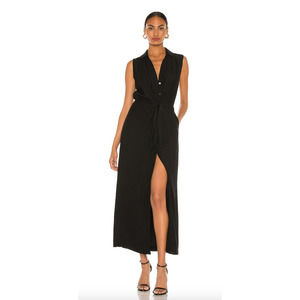 Brochu Walker $418 Madsen Sleeveless Maxi Dress in Black Onyx